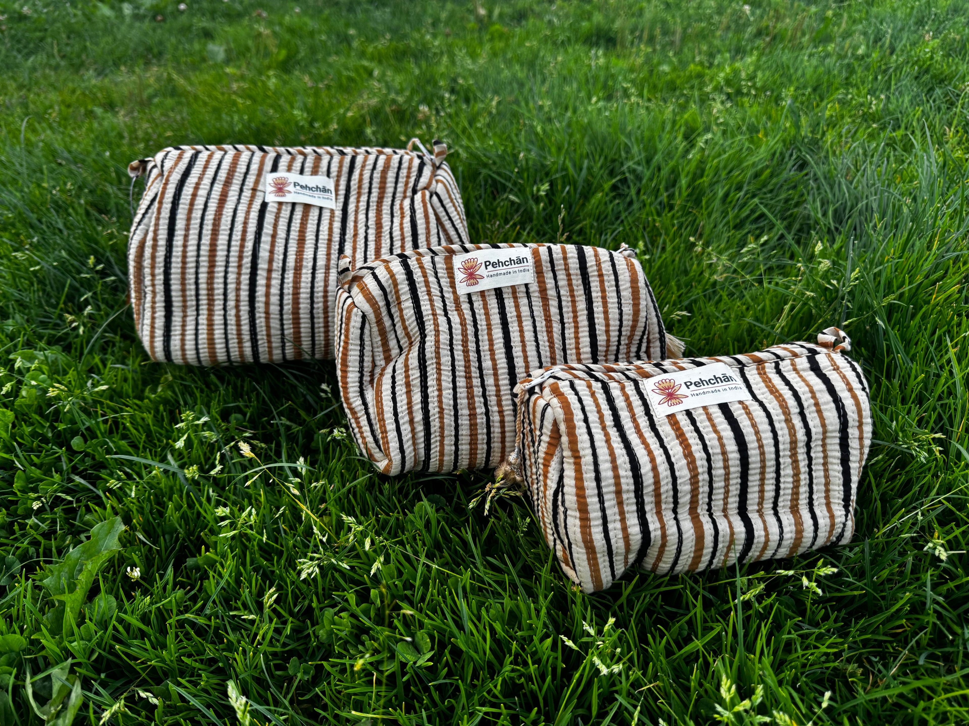 Stripes Cosmetic Pouch Set