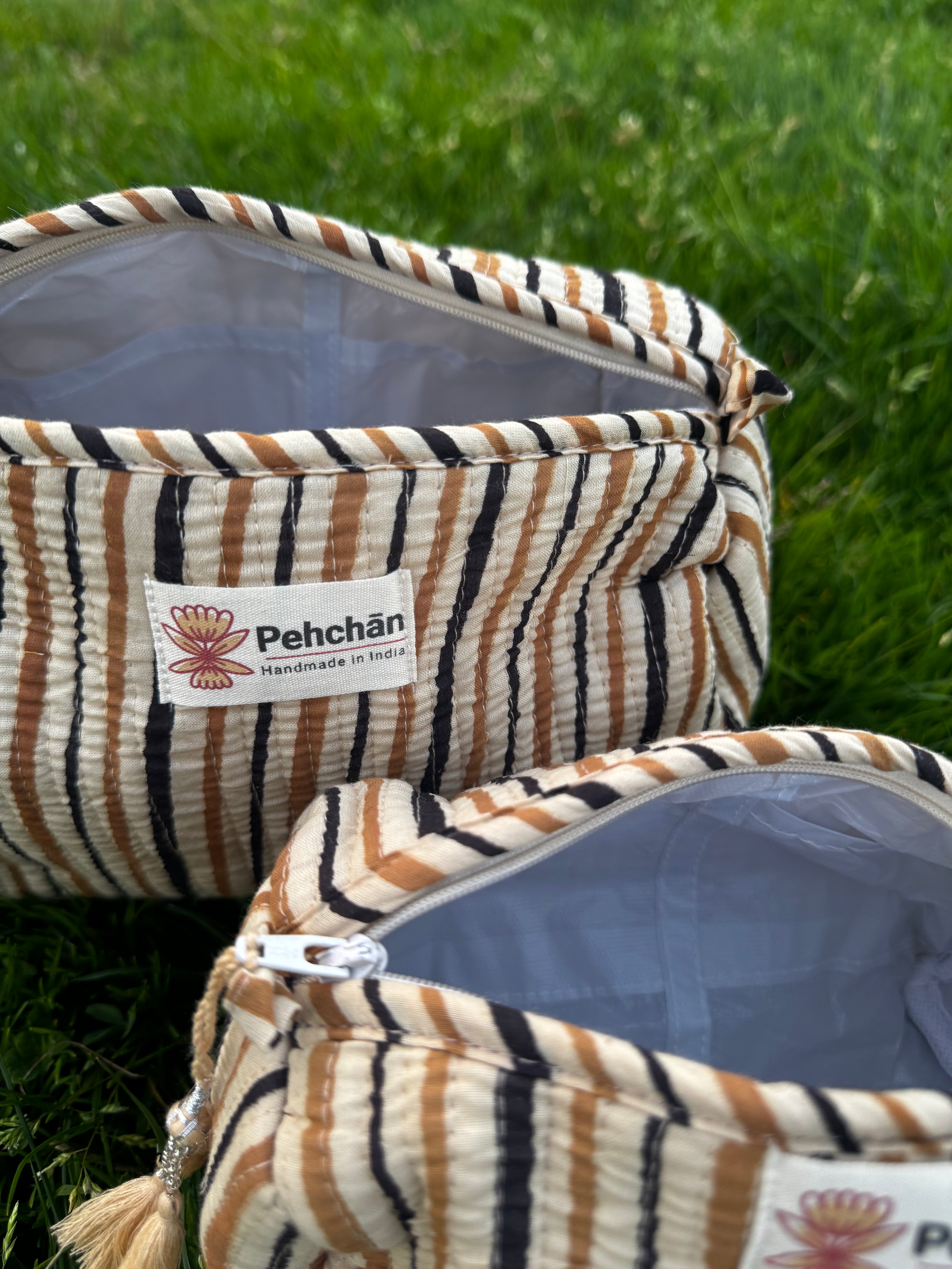 Stripes Cosmetic Pouch Set