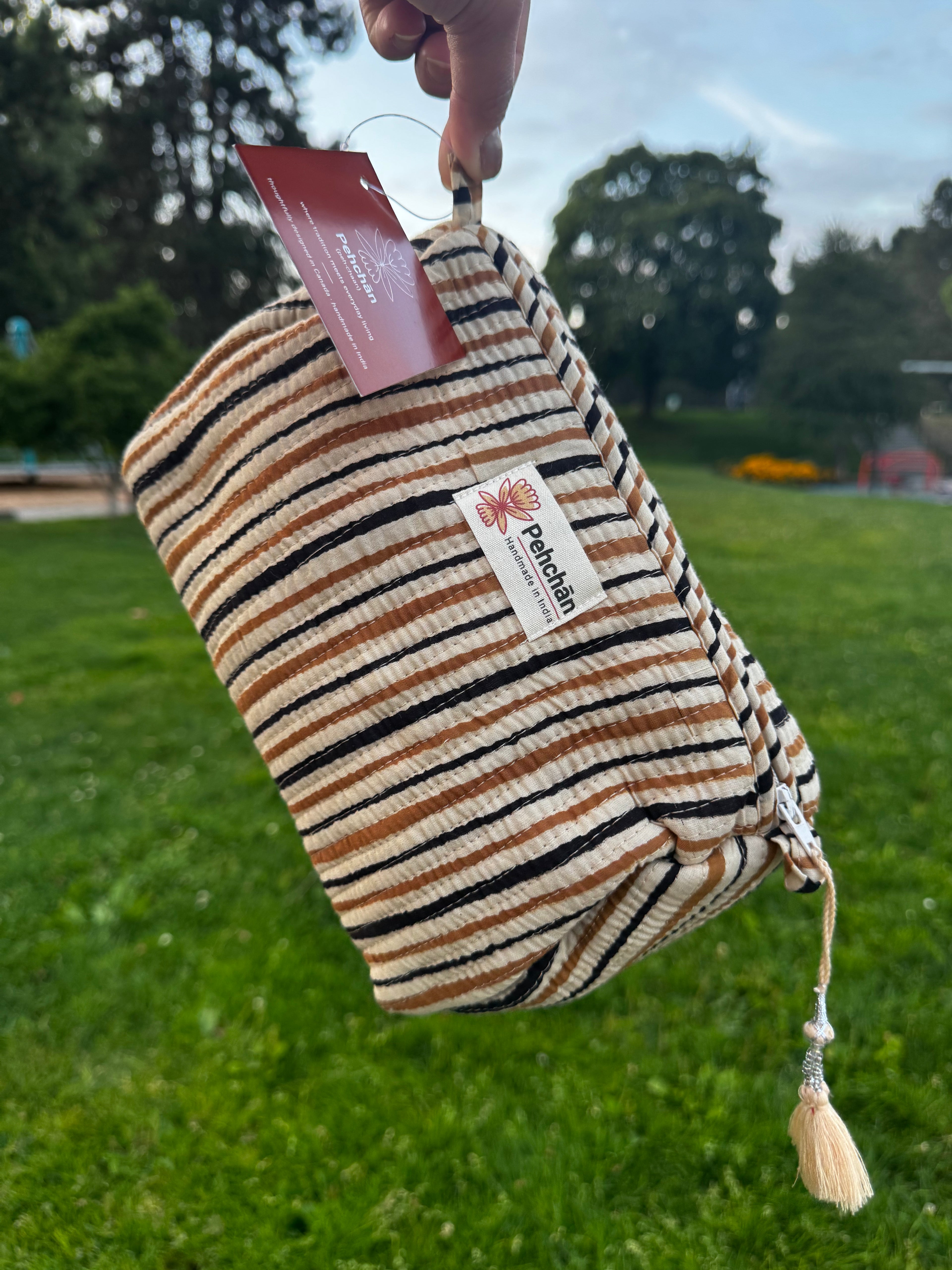 Stripes Cosmetic Pouch Set
