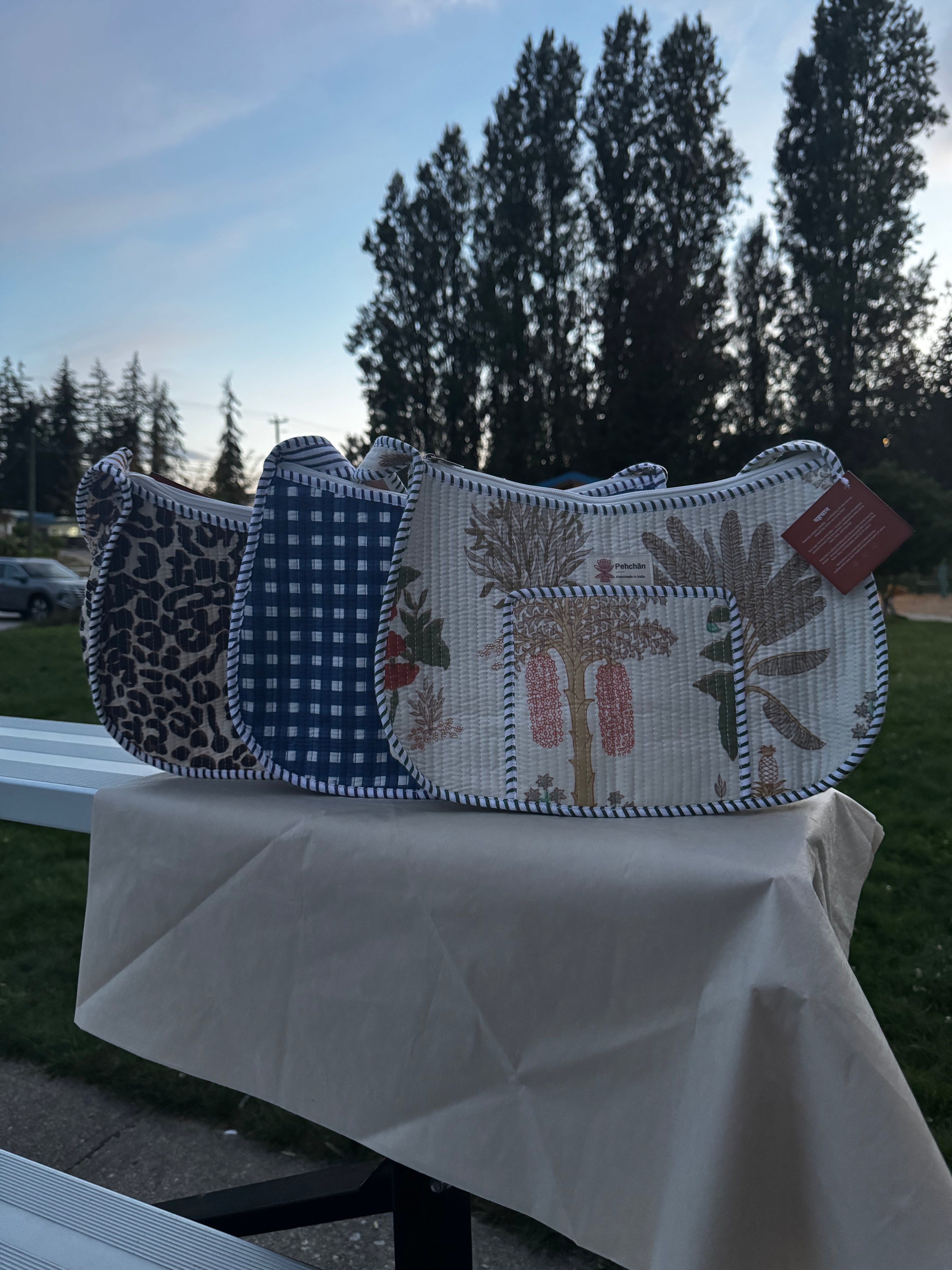 Blue Garden Shoulder Bag