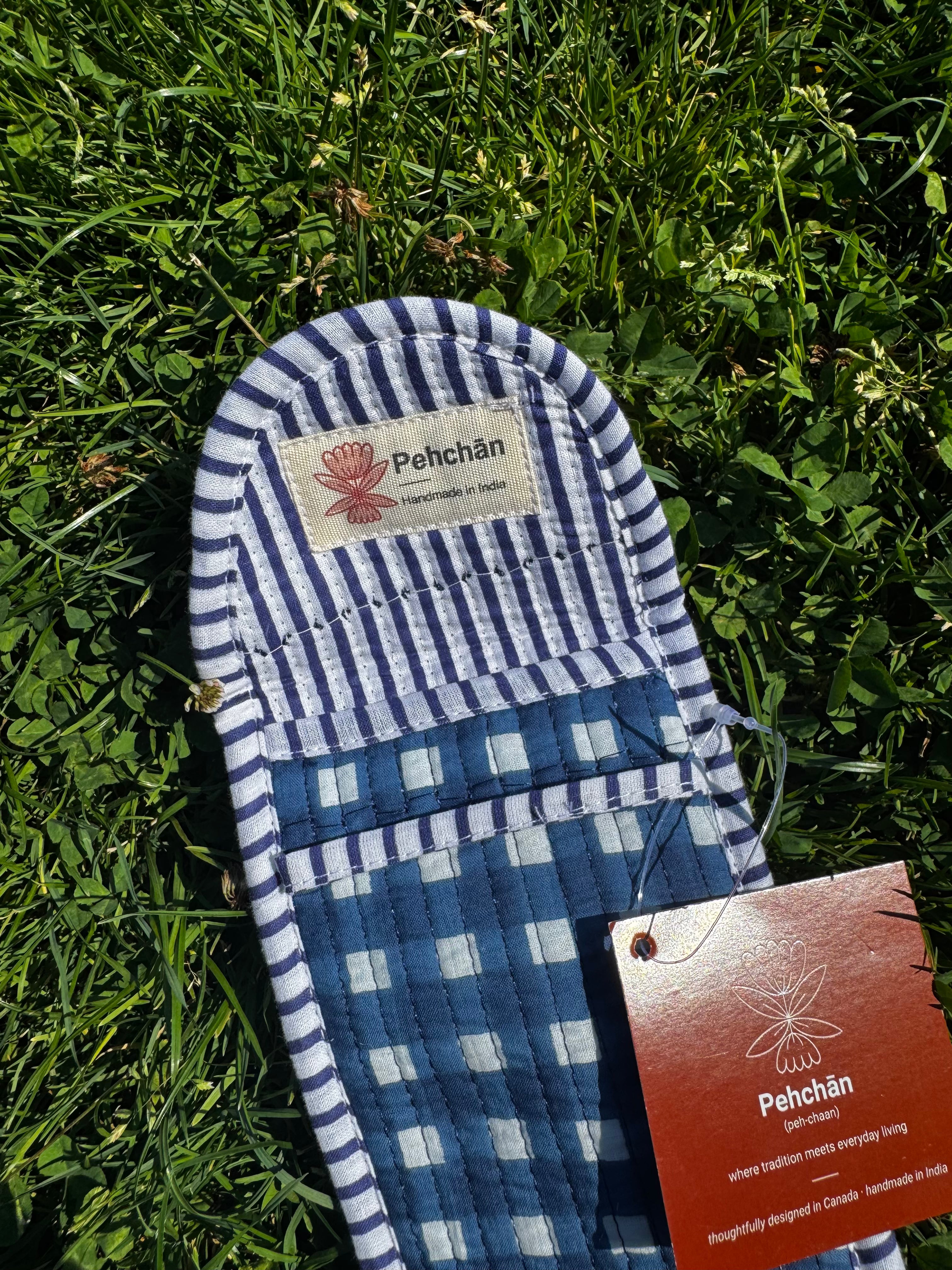 Blue Gingham Multi-use sleeve