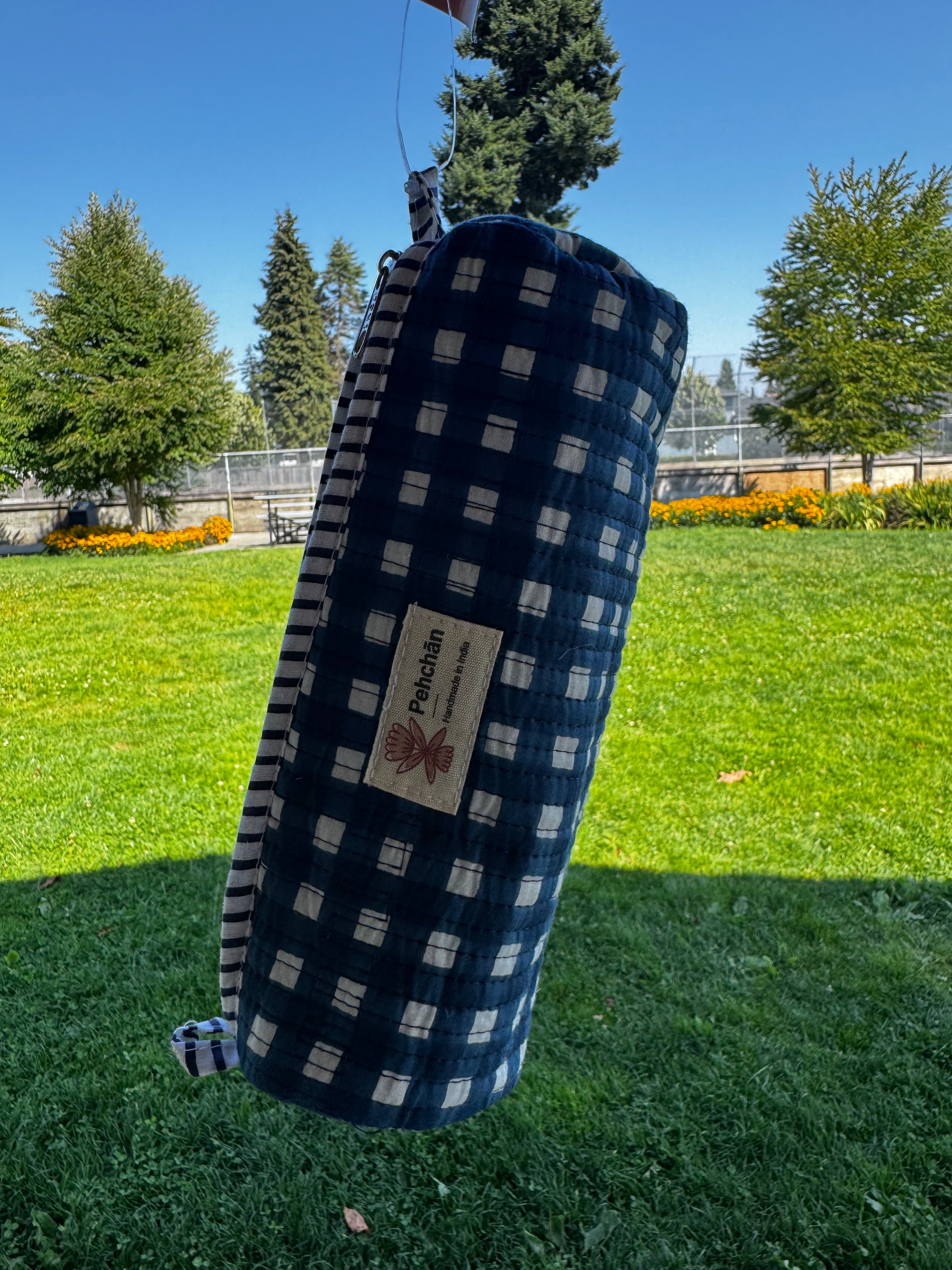 Blue Gingham Pencil Pouch