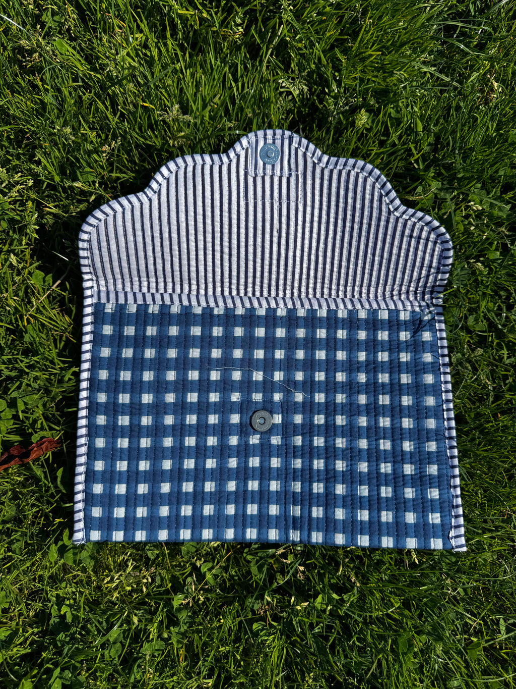 Blue Gingham iPad Sleeve