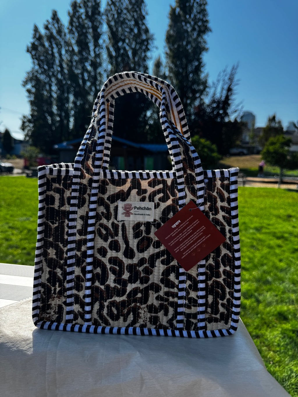Leopard Print Mini Tote Bag