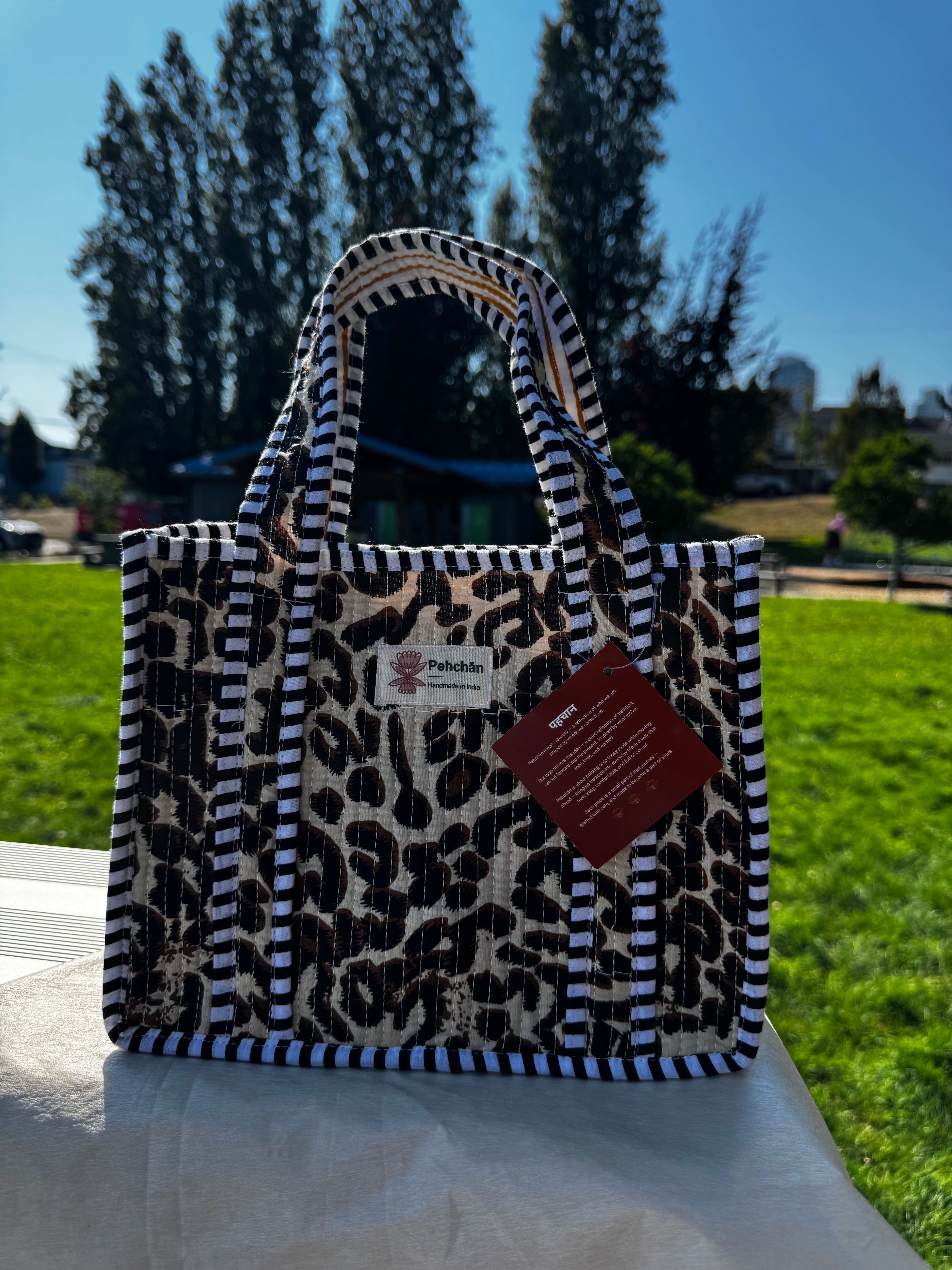 Leopard Print Mini Tote Bag