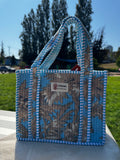 Blue Garden Mini Tote Bag