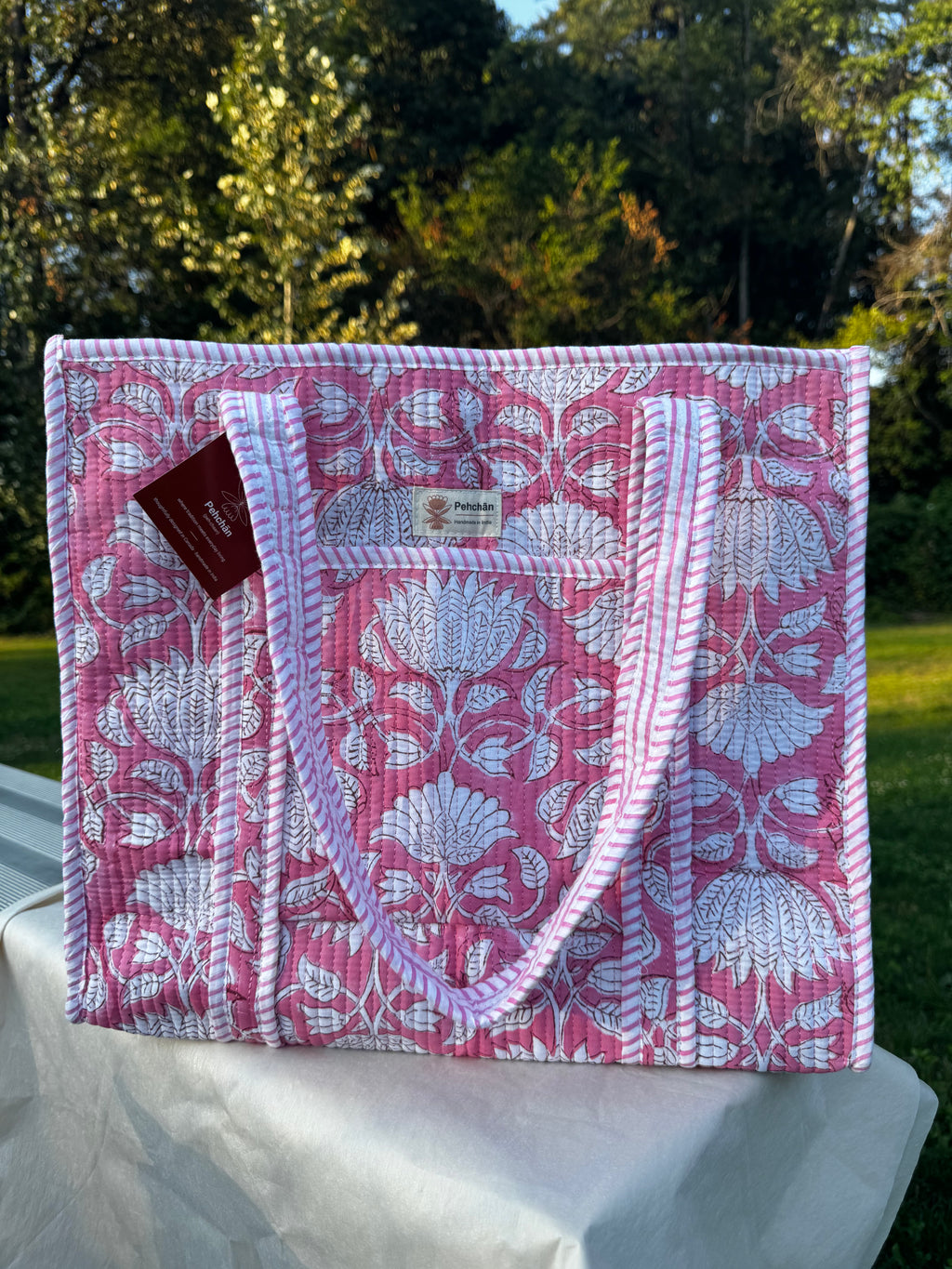 Pink Paradise Large Tote Bag