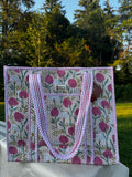 Pink Marigold Large Tote Bag