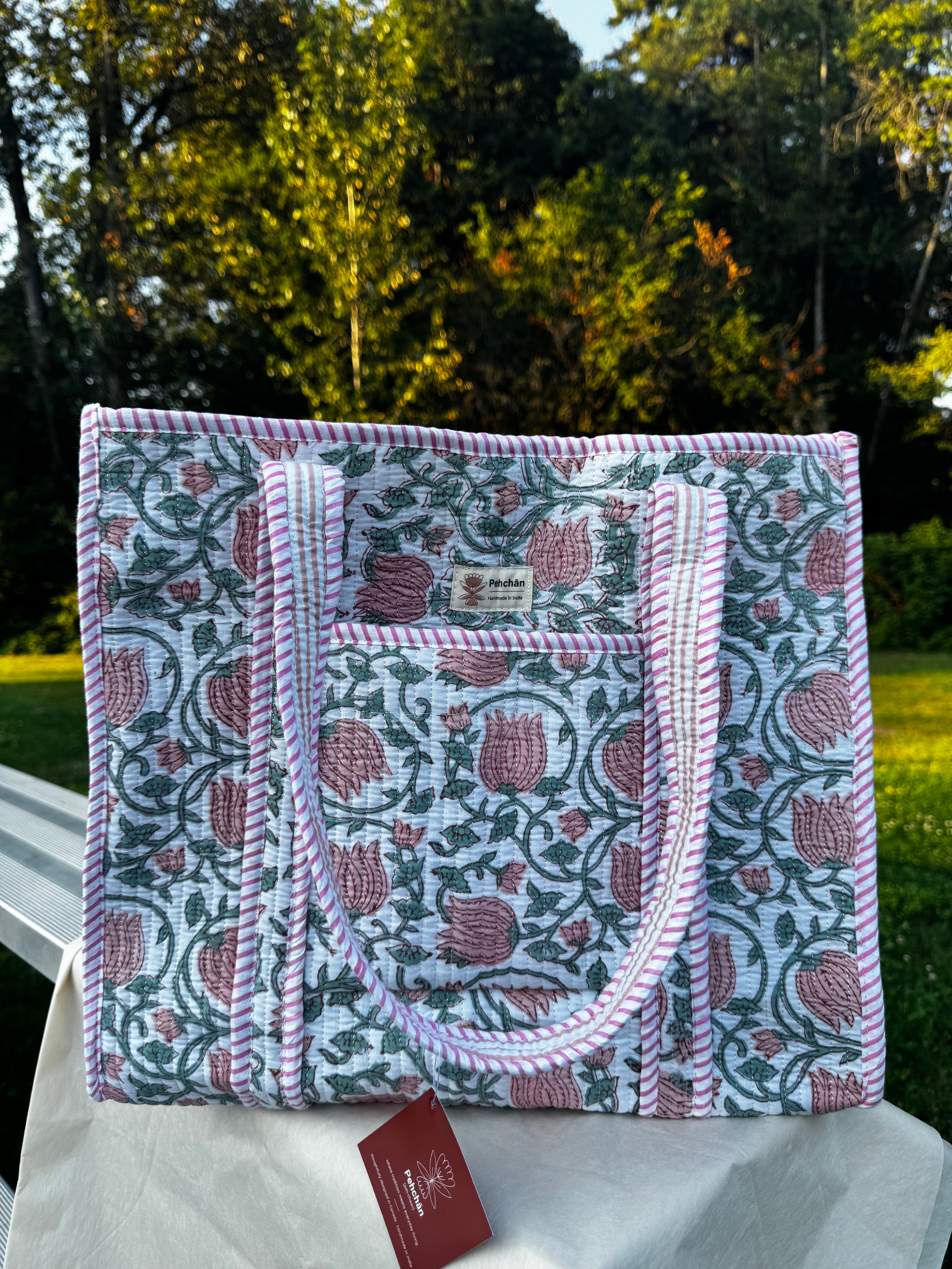 Lotus Large Tote Bag