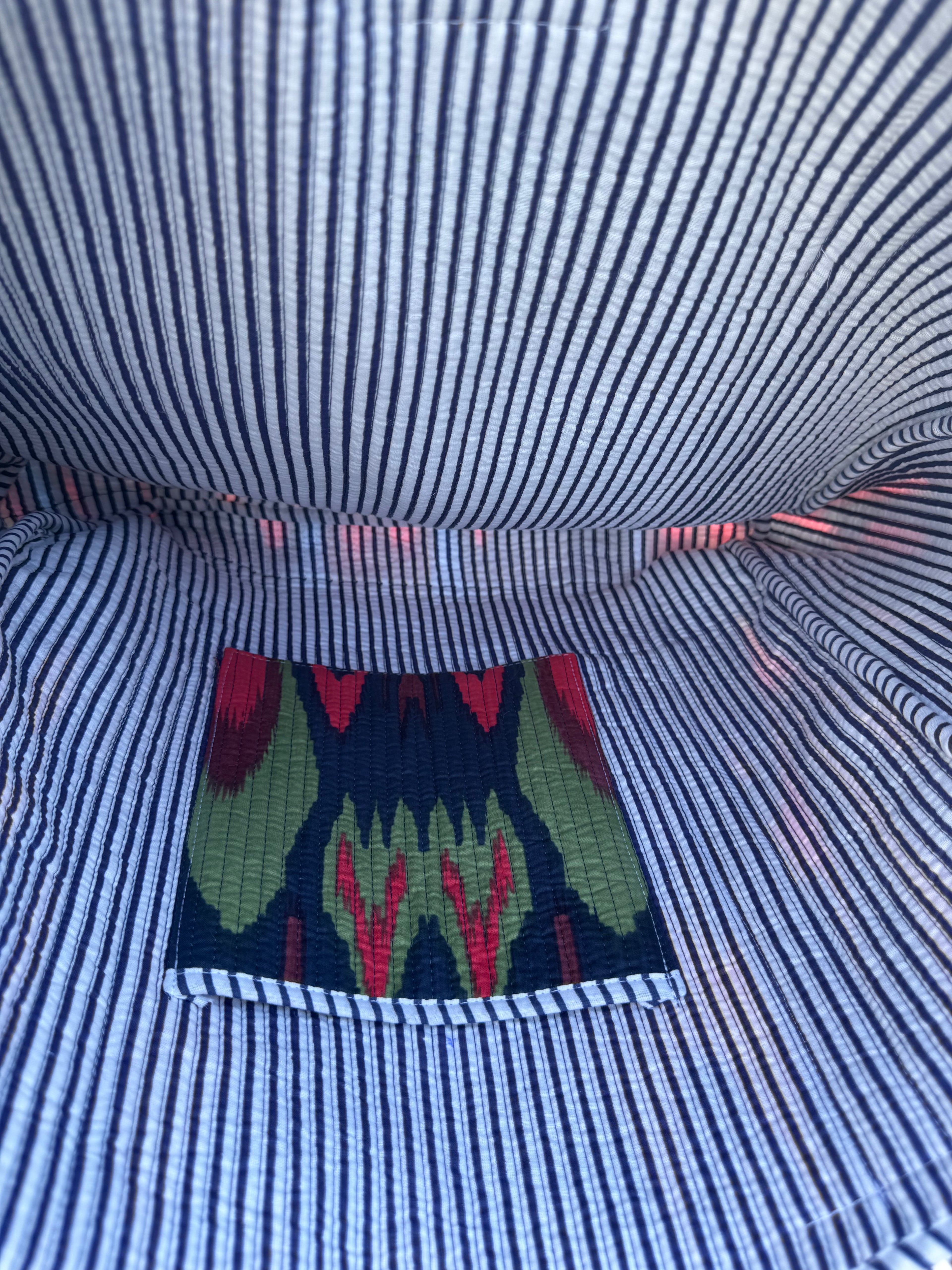 Ikat Large Frill Tote Bag