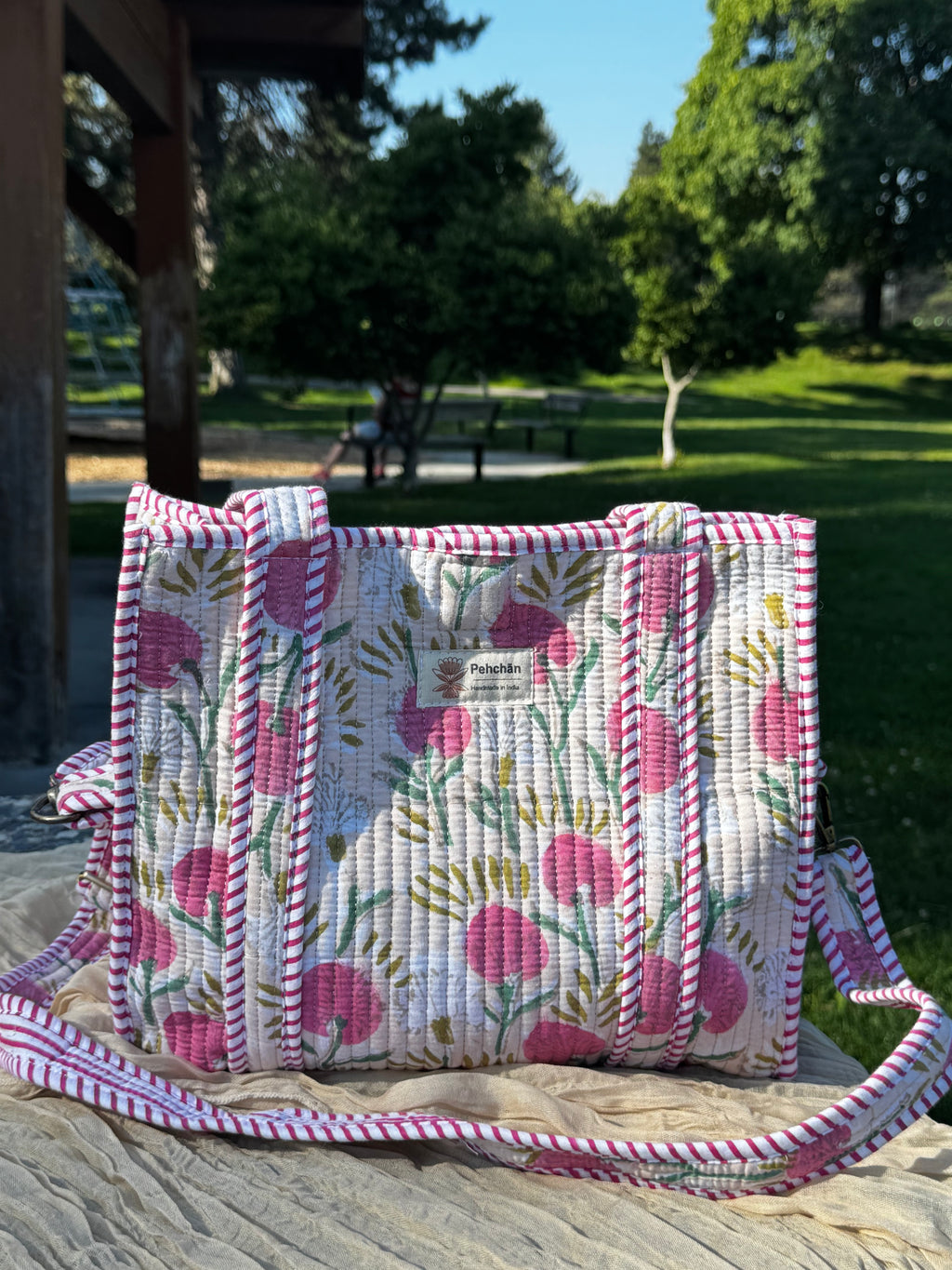 Pink Marigold Mid-size Tote Bag