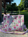 Pink Marigold Mid-size Tote Bag