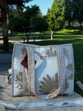 Beige Forest Mid-size Tote Bag