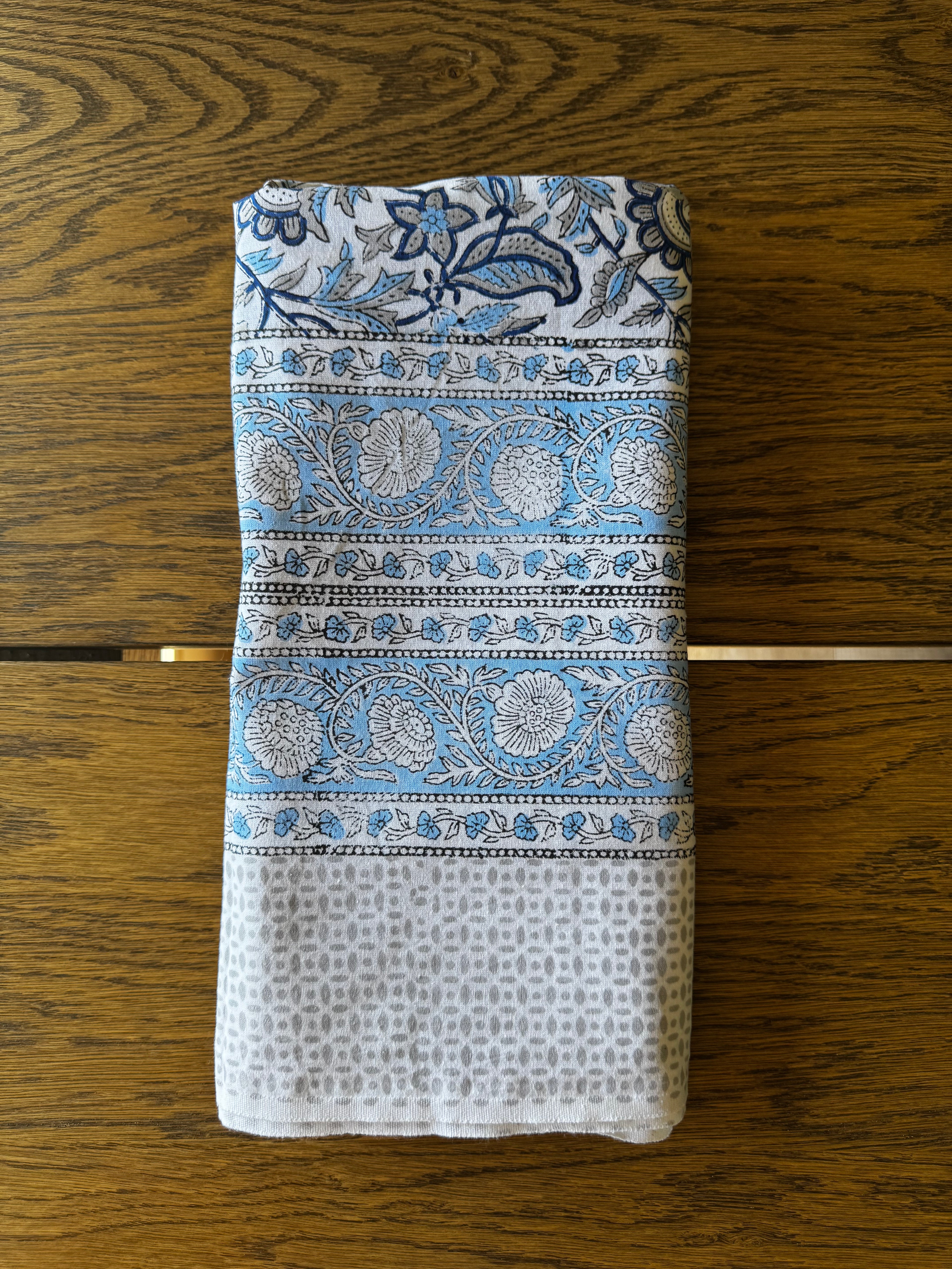 Blue Petals Table Cover