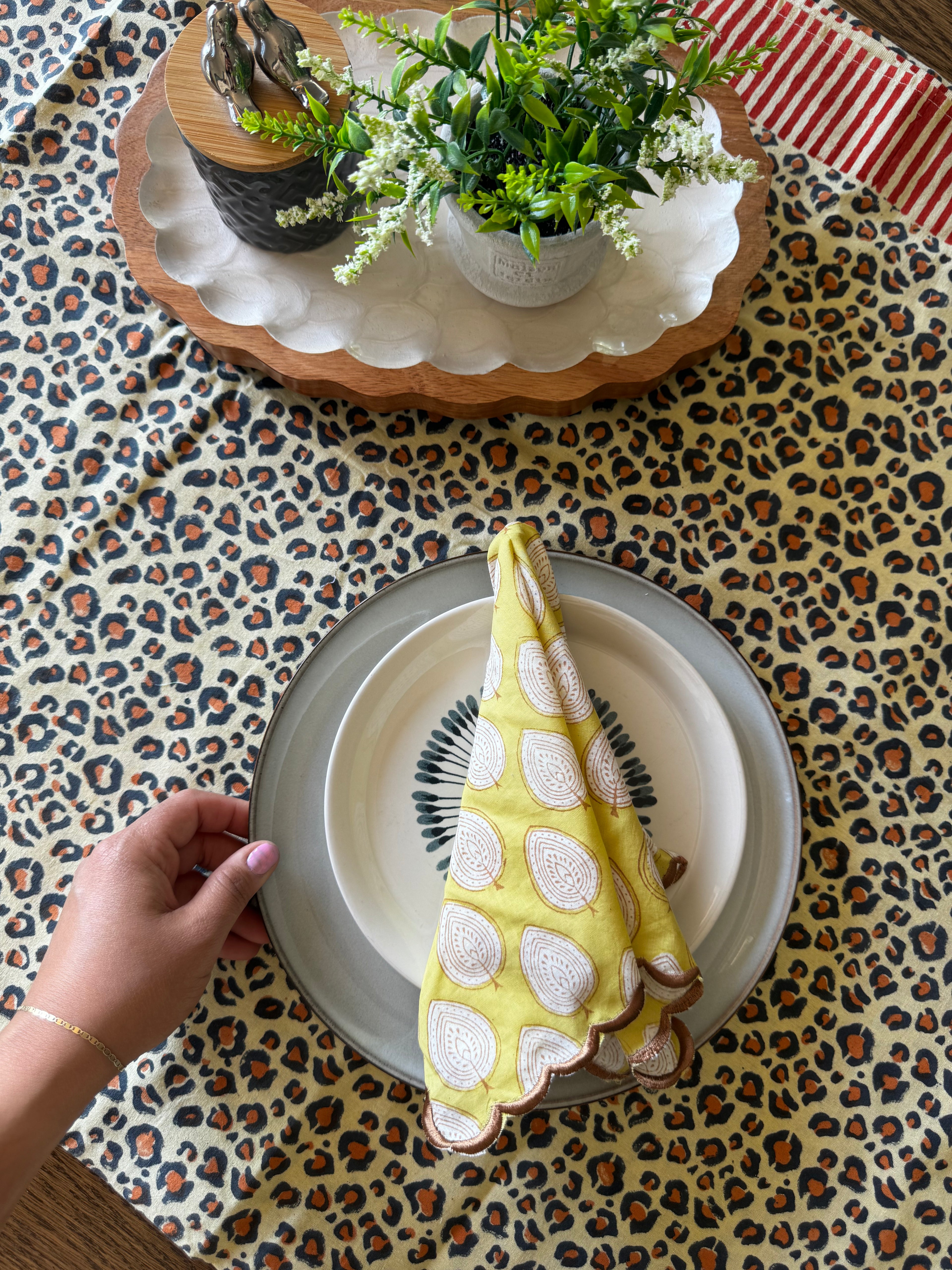 Leopard Print Table Cover
