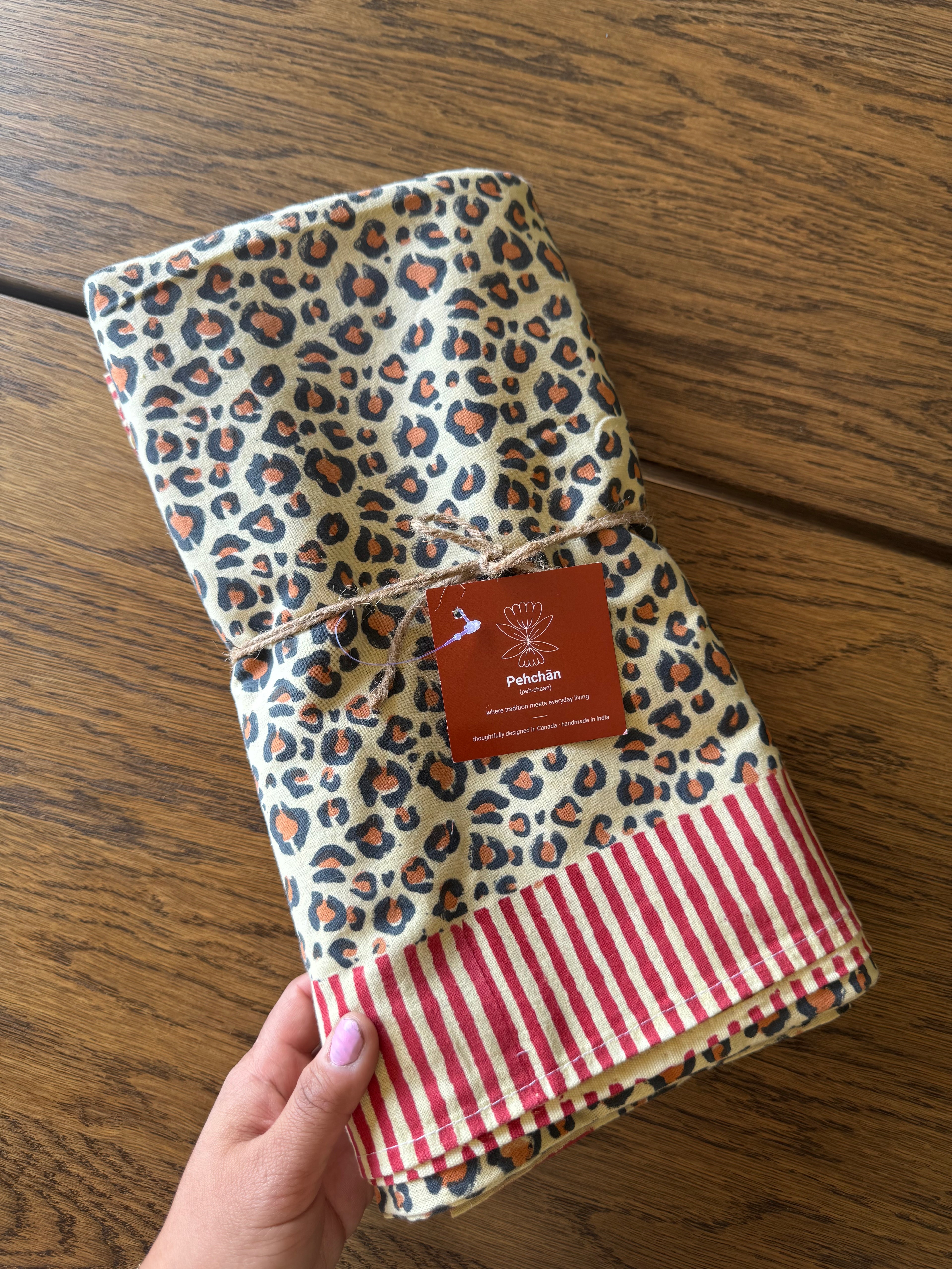 Leopard Print Table Cover