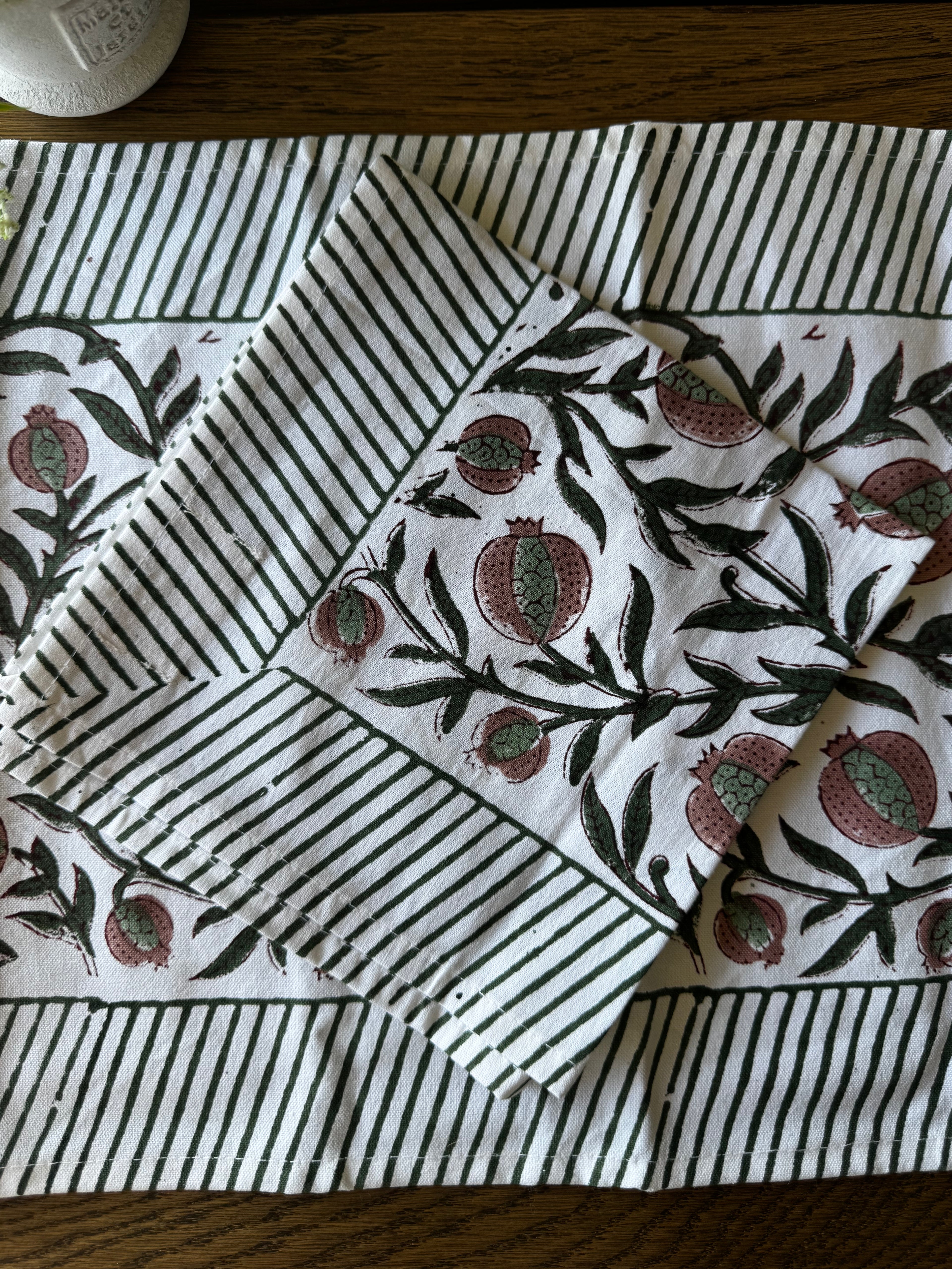 Stripes Table Mat & Napkin (Set of 2 each)