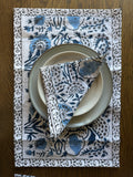 Blue Bagh Table Mat & Napkin (Set of 2 each)
