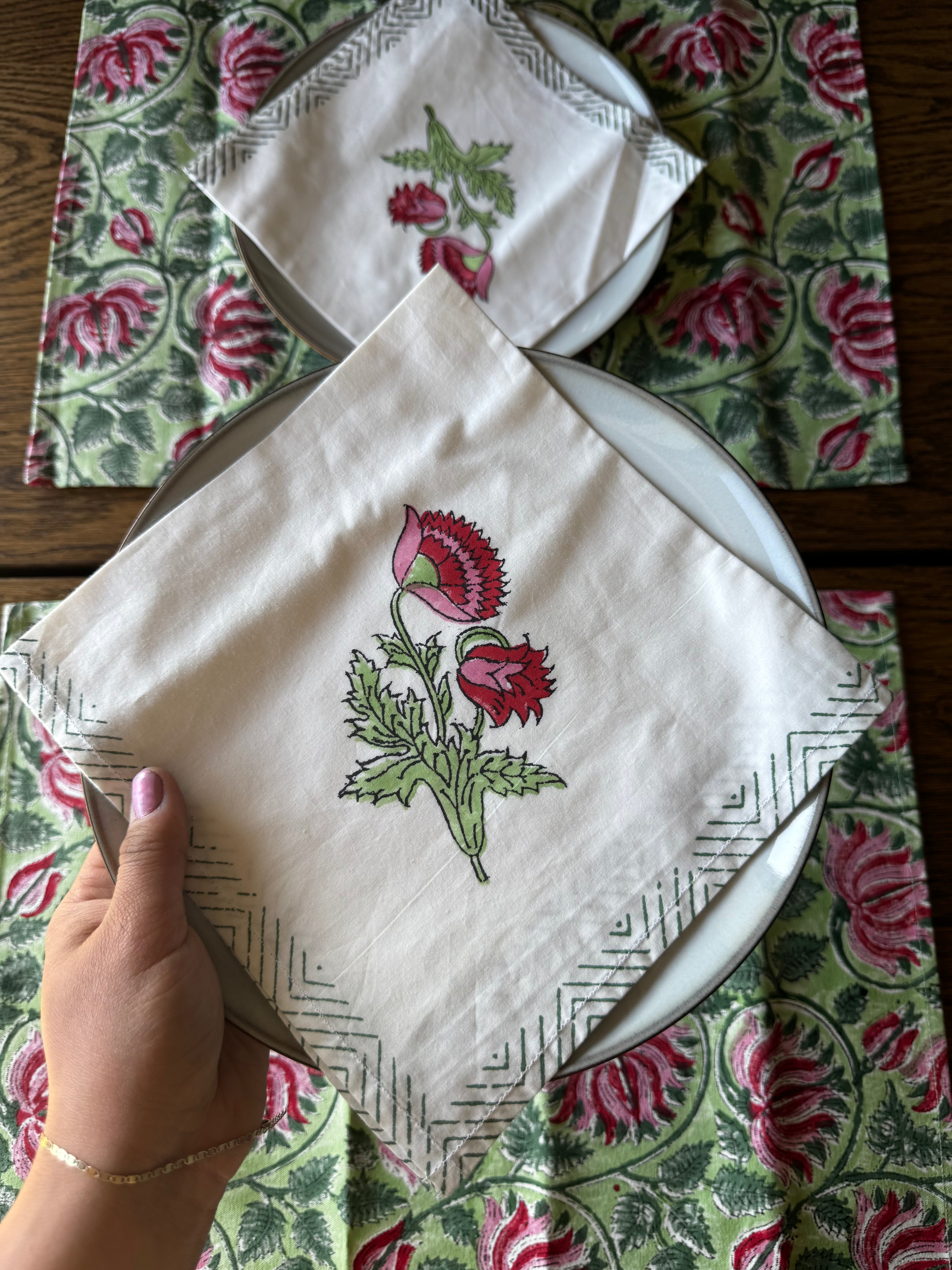 Christmas Table Mat & Napkin (Set of 2 each)