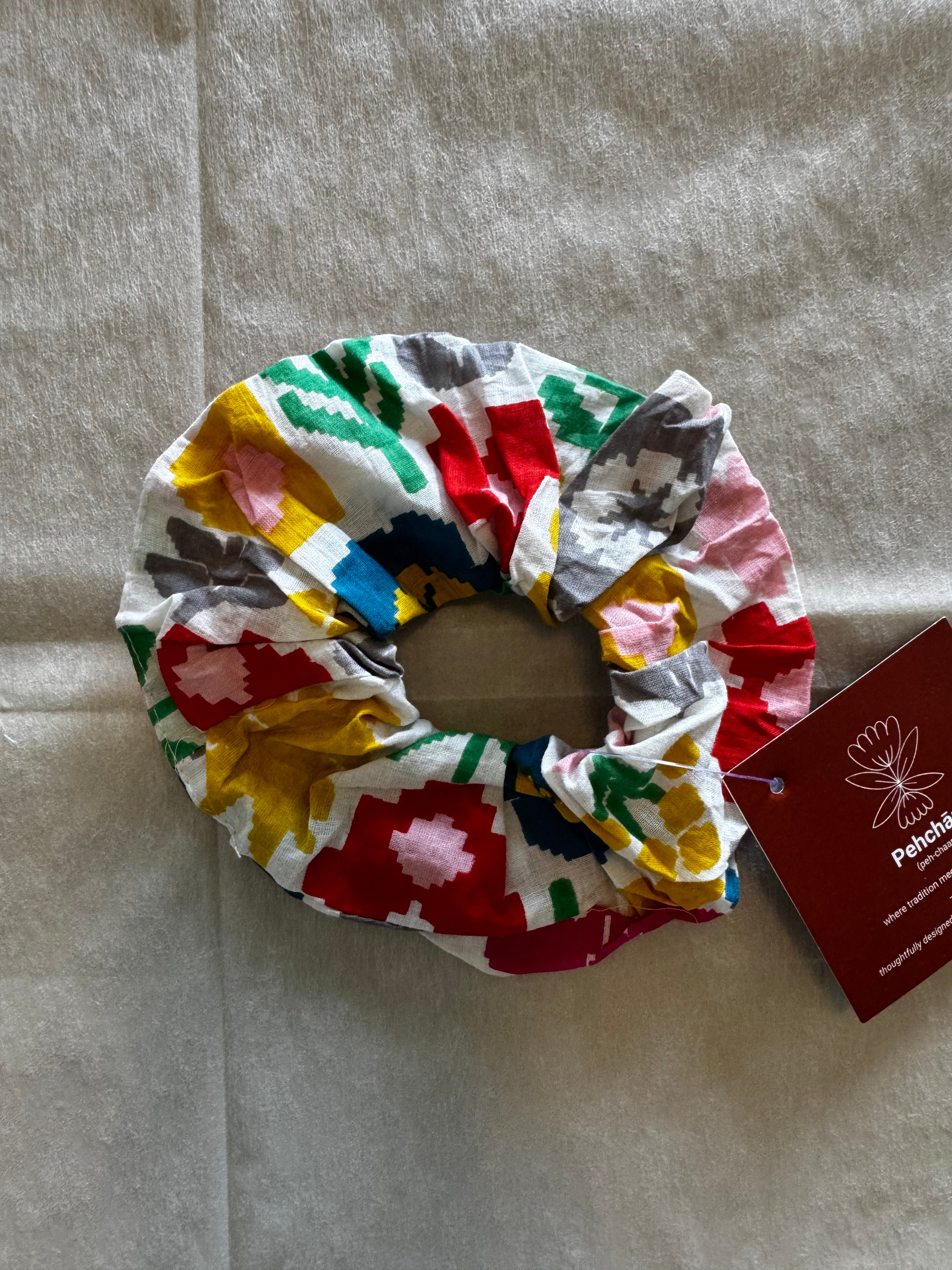 Happy Pixels Scrunchie