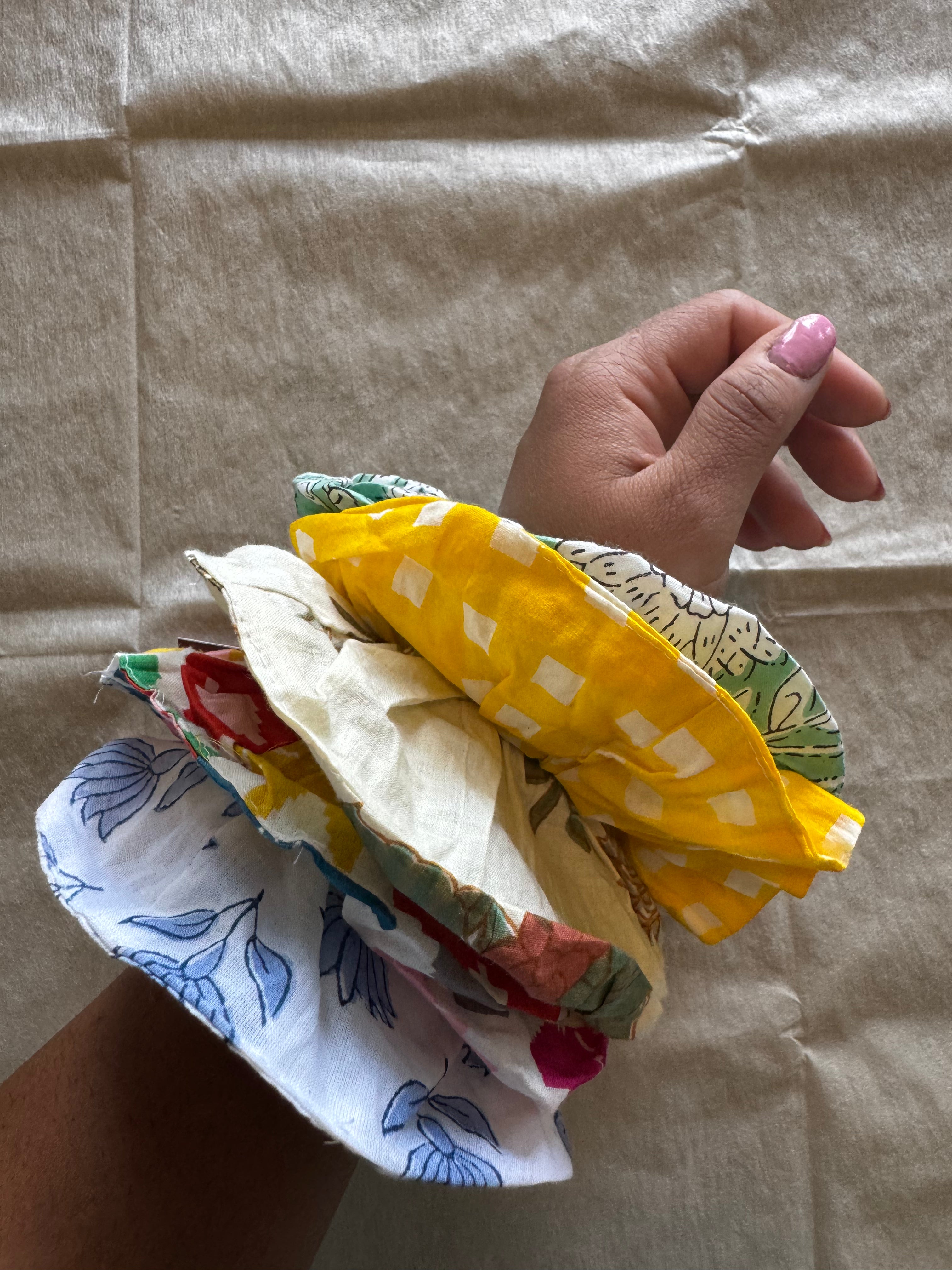 Blue Lotus Scrunchie